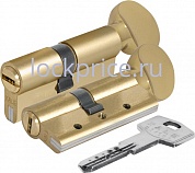Картинка Цилиндровый механизм с вертушкой 164 DBM-E/90 (35+10+45) mm латунь 5 кл.